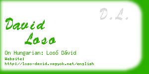 david loso business card